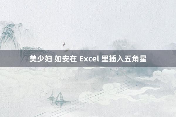 美少妇 如安在 Excel 里插入五角星