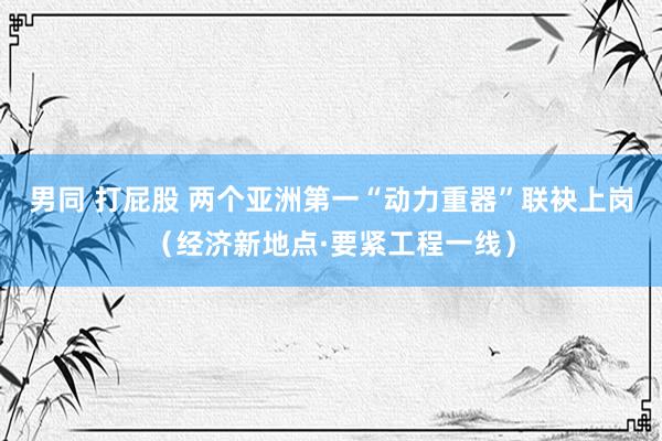 男同 打屁股 两个亚洲第一“动力重器”联袂上岗（经济新地点·要紧工程一线）